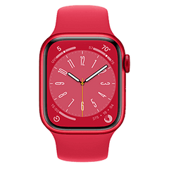 Apple Watch Series 8 45mm Refurbished | Red | Wi-Fi | 1-year Warranty | Accessories