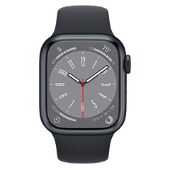 Apple Watch Series 8 45mm Refurbished | Zwart (Wifi) | 1 jaar Garantie | Accessoires