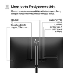 HP S5 Pro 527pq 27" IPS QuadHD Monitor Refurbished | 2560x1440 | HDMI | DisplayPort | VESA Mount | 12M Garantie