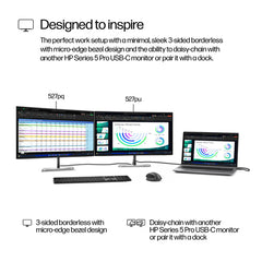 HP S5 Pro 527pq 27" IPS QuadHD Monitor Refurbished | 2560x1440 | HDMI | DisplayPort | VESA Mount | 12M Garantie