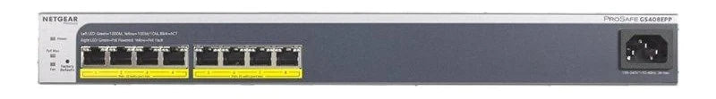 Netgear PROSAFE GS408EPP | 8-Poorts Gigabit PoE+ Smart Managed Switch