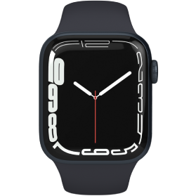 Apple Watch Series 7 41mm Refurbished | Zwart RVS | 4G Met Zwart Sportbandje | 1 Jaar Garantie | Accessoires